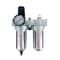 All Tool Depot 3/8" NPT Mid Flow 2 Stages Filter Regulator Lubricator Oiler Combo Piggyback (AUTO DRAIN) FRL803NA - alternate 1